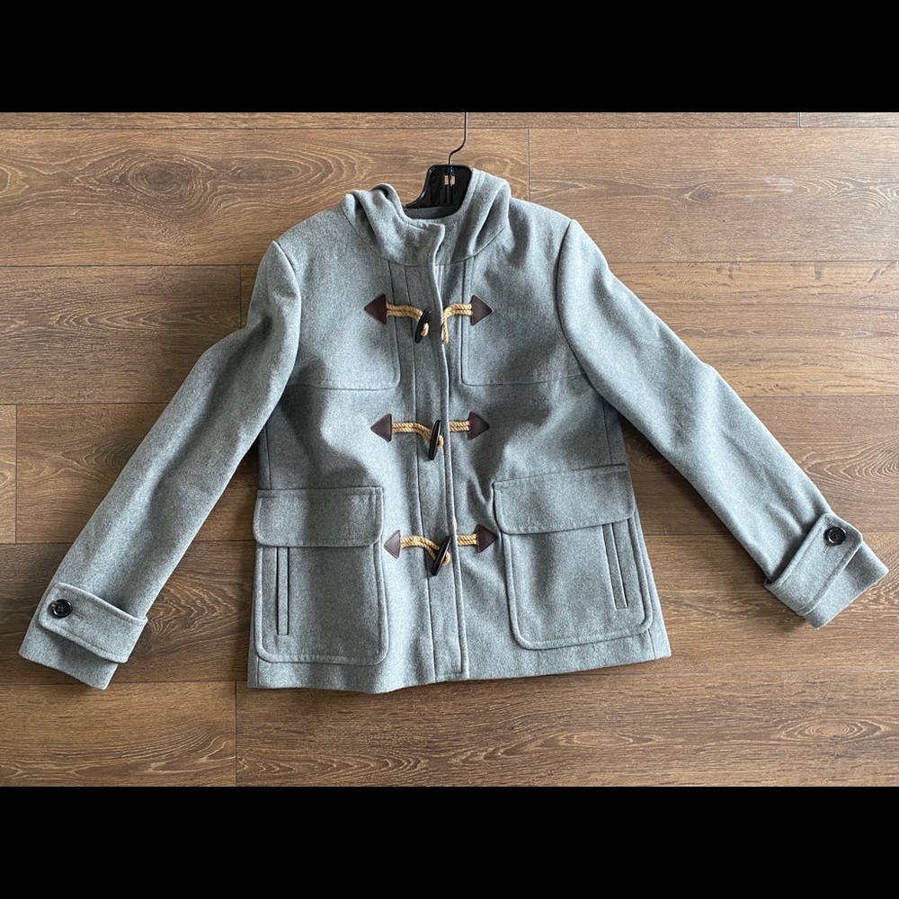 J Crew Hooded Toggle Coat
